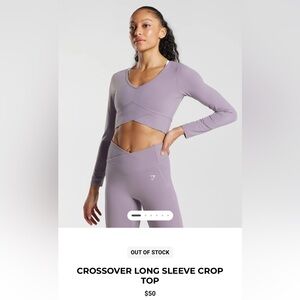 Gymshark cross over long sleeve crop top- NWOT